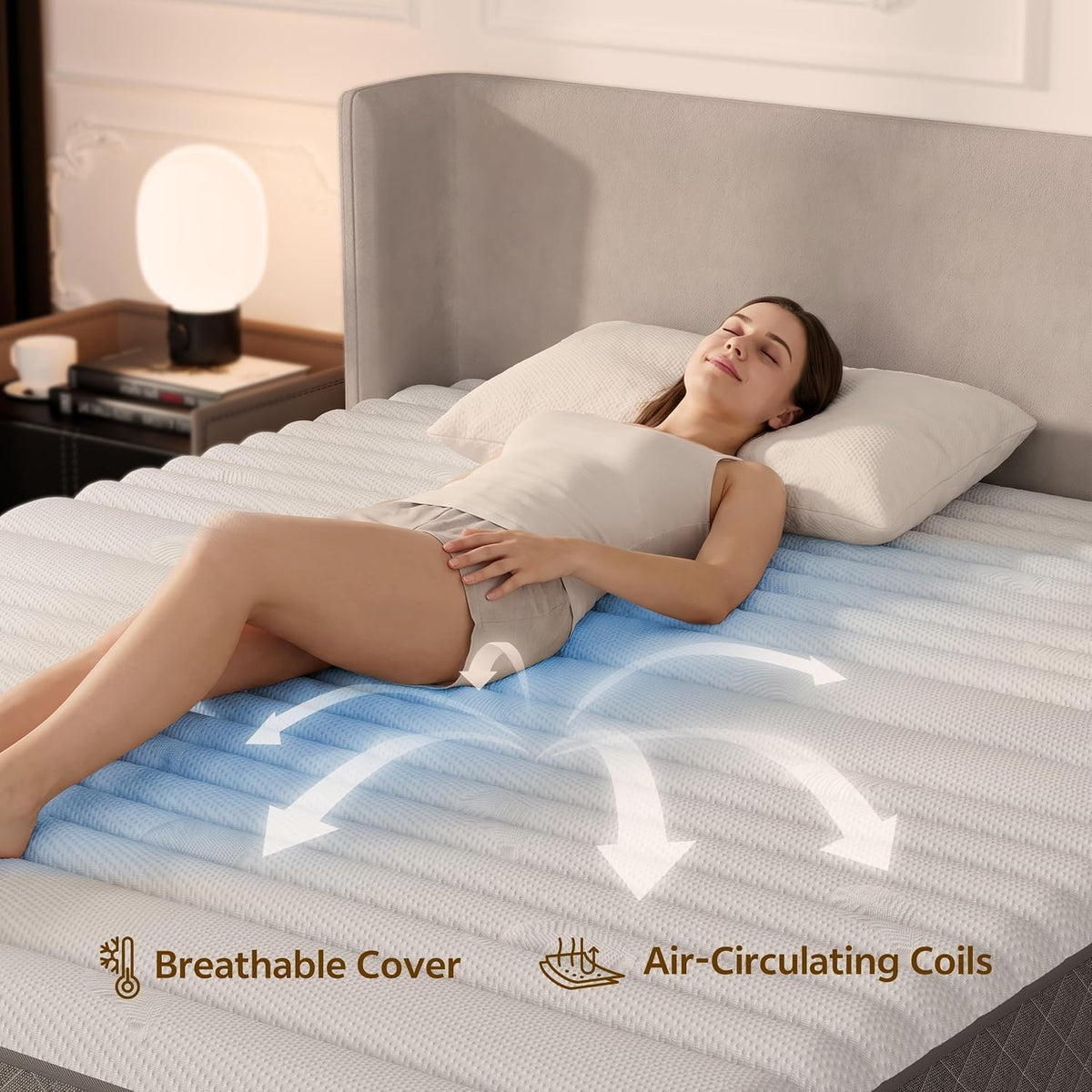 12 Inch Hybrid Medium-Firm Full Mattress H993874