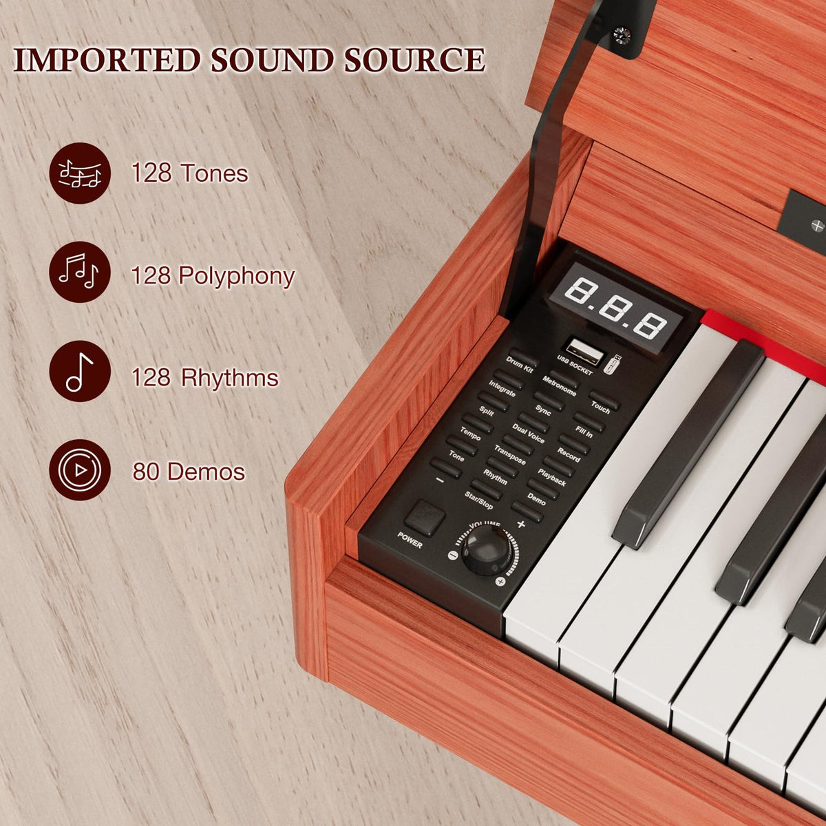 88 Key Weighted Digital Piano with Triple Pedals P288097