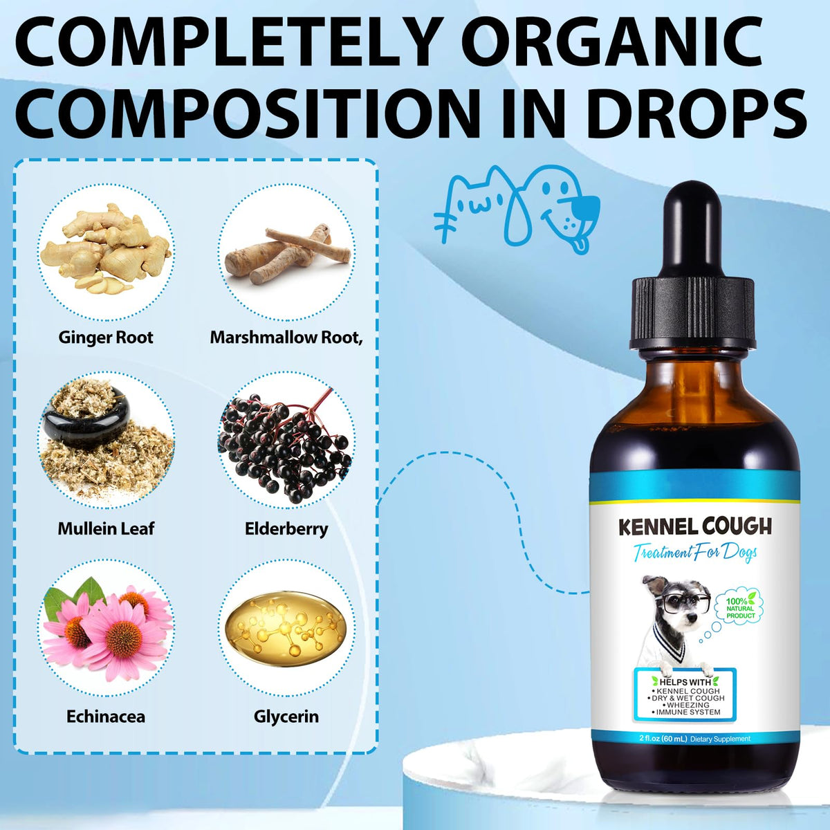 Kennel Cough Herbal Drops 2.02 Fl.oz / 60 ml F94622