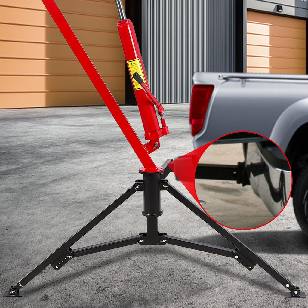 Hydraulic Pickup Truck Crane 360° Swivel 2-Inch Hitch Receiver 1000 Lbs H159578