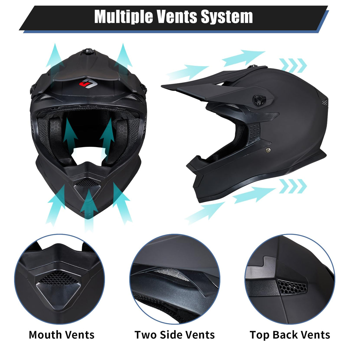 Youth Full Face Motocross Helmets Set O8031