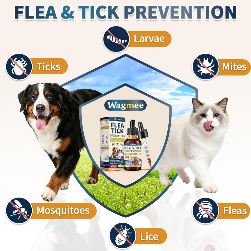 Flea and Tick Prevention for Cats and Dogs Drops T4185