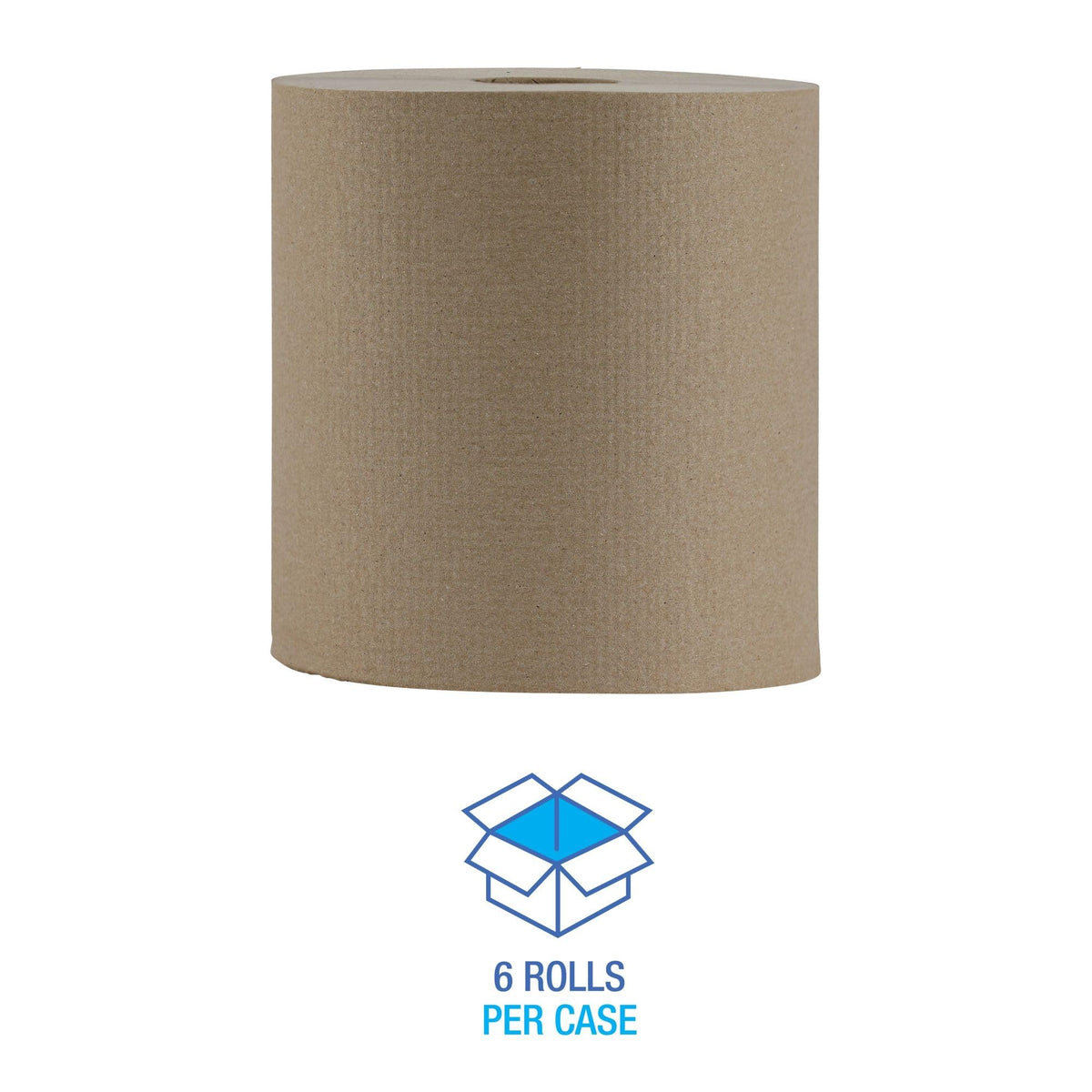 Hardwound Paper Towels, 6 Rolls, 1-Ply, 8" x 800 ft, Natural Z724