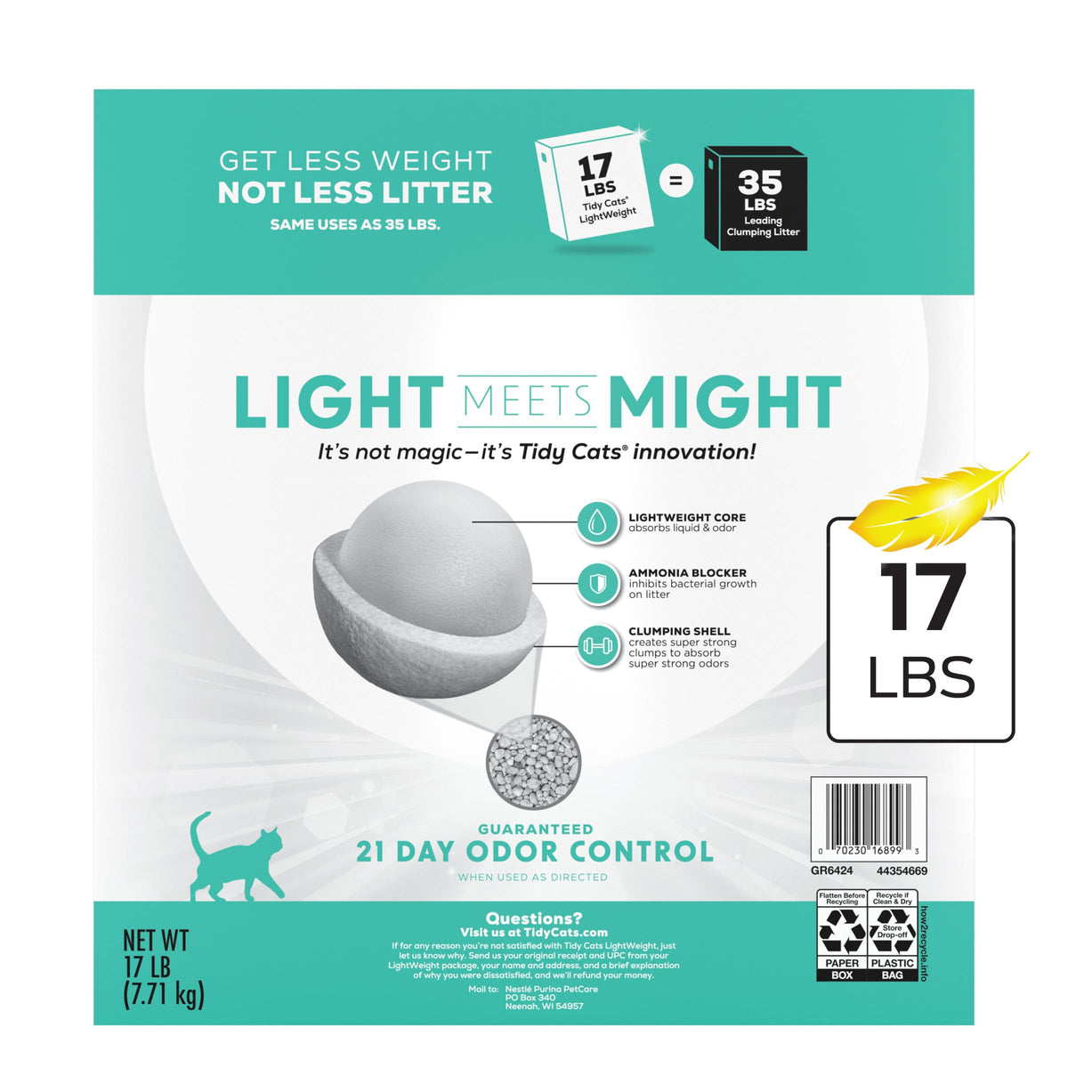 Low Dust Clumping Unscented Cat Litter 17 lb H511
