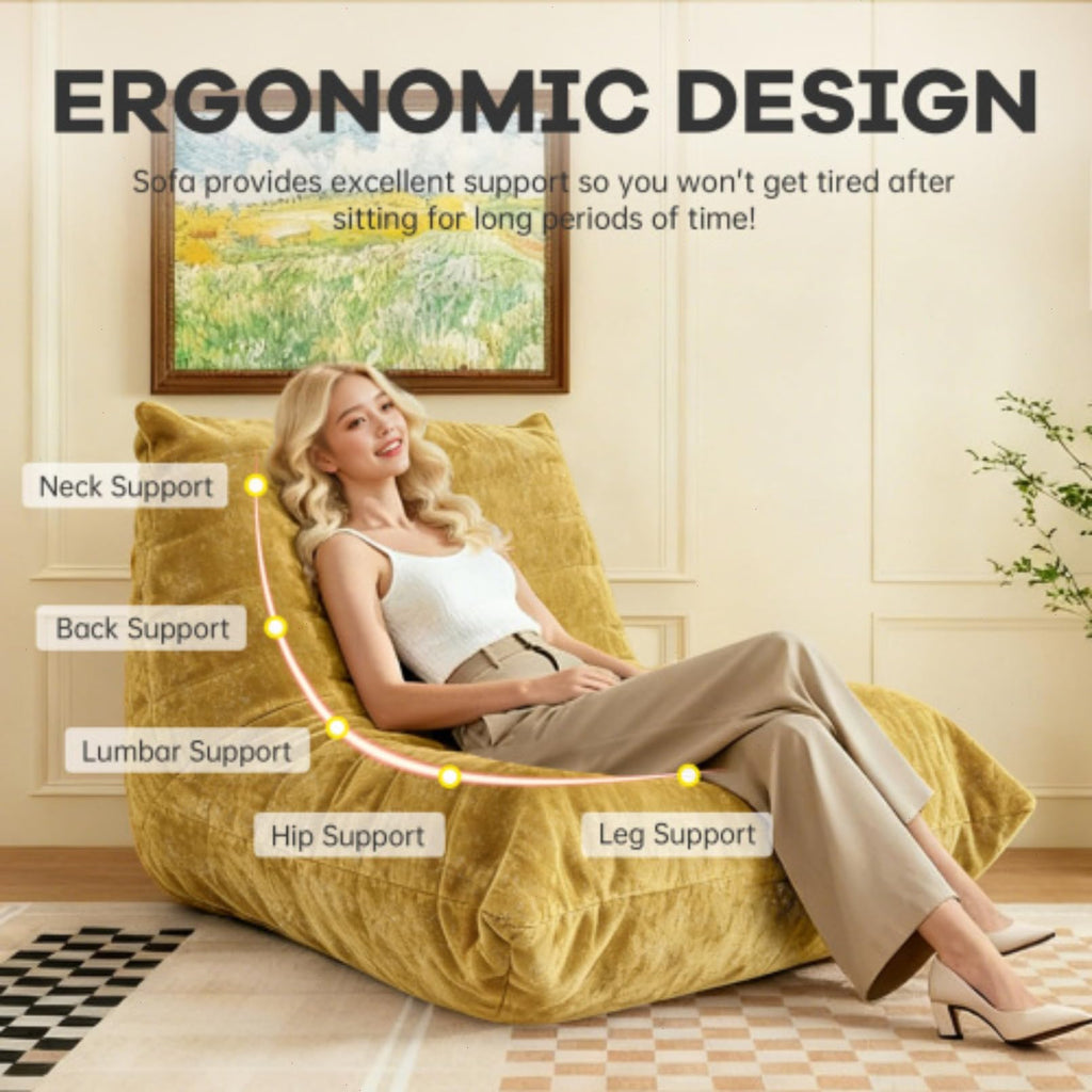 Memory Foam Flannelette Bean Bag Chair O289