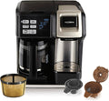 12 Cup Programmable Coffee Maker & Single Serve Drip Coffee Machine, 2-in-1 Automatic Coffee Brewer with Glass Carafe, Reusable Filter, Digital Timer and Warming Plate - Black/Silver B538