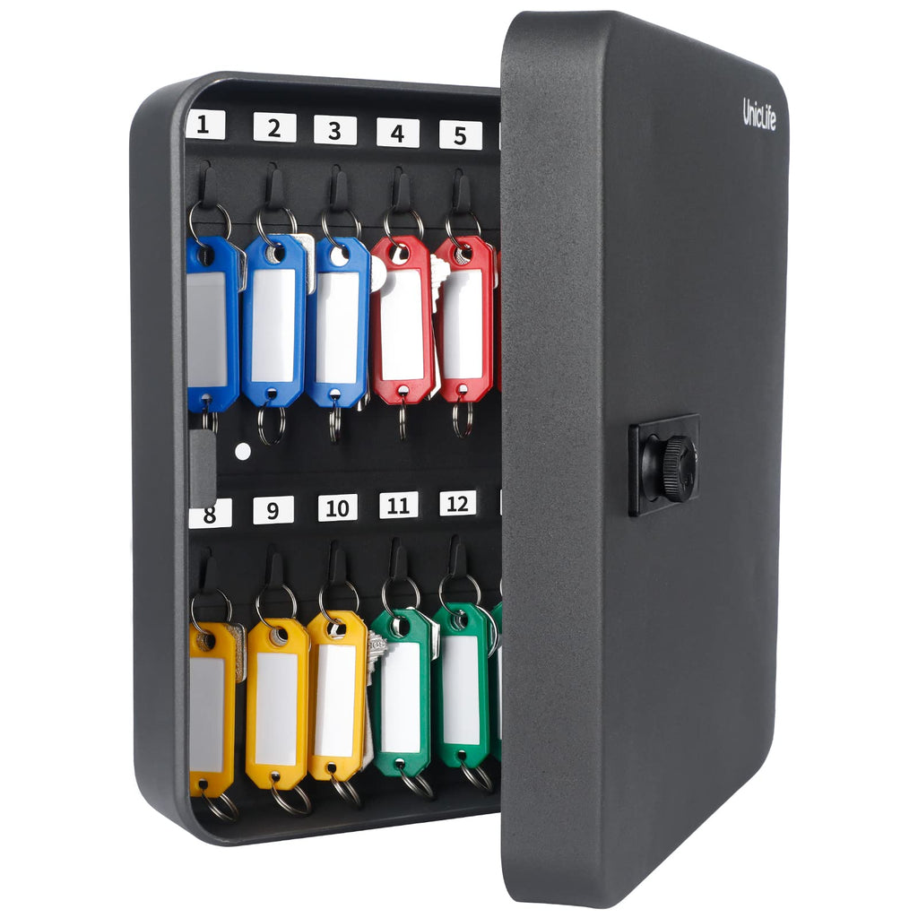 Black Steel Key Cabinet with Combination Lock J193