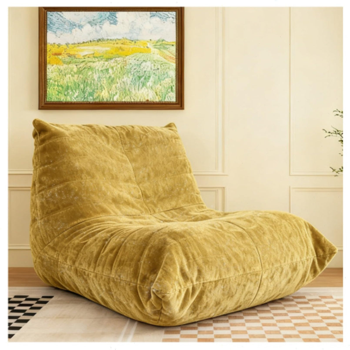 Memory Foam Flannelette Bean Bag Chair O289