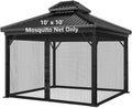 Mosquito Net 4-Panel Canopy Screen Wall with Zipper for 10 x 10' Gazebo Z4703