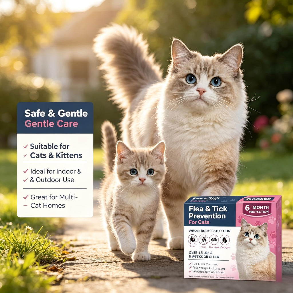 Topical Flea & Tick Cat Dewormer 6 Doses L502600