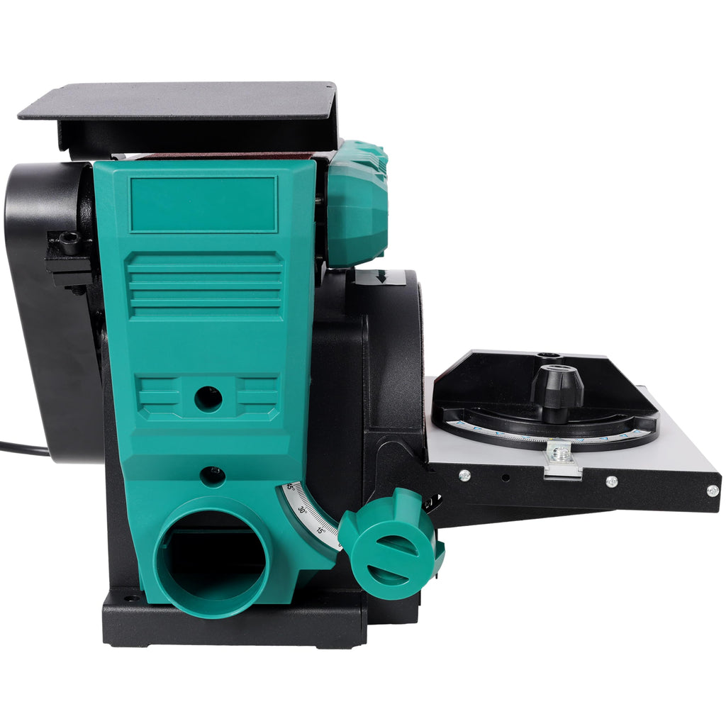 Benchtop Belt and Disc Sander 4x36 Inch Belt 6 Inch Disc Adjustable 0-90 Degree Tilt Green I256