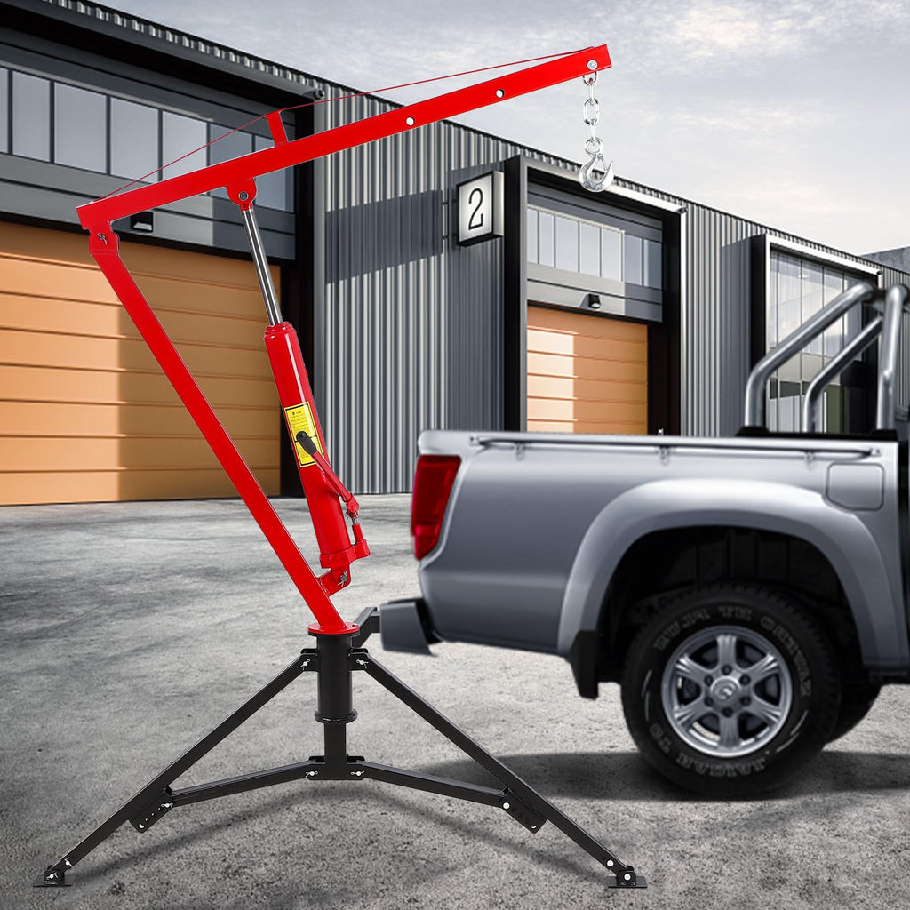 Hydraulic Pickup Truck Crane 360° Swivel 2-Inch Hitch Receiver 1000 Lbs H159578