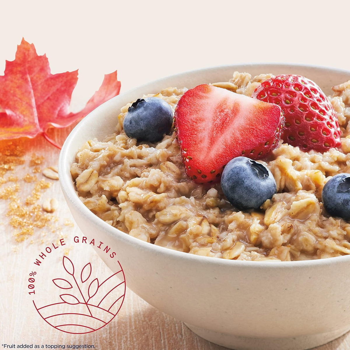 Instant Oatmeal, Maple Brown Sugar, 12g Protein, 2.11 oz Packets, 6 Pack Q9193