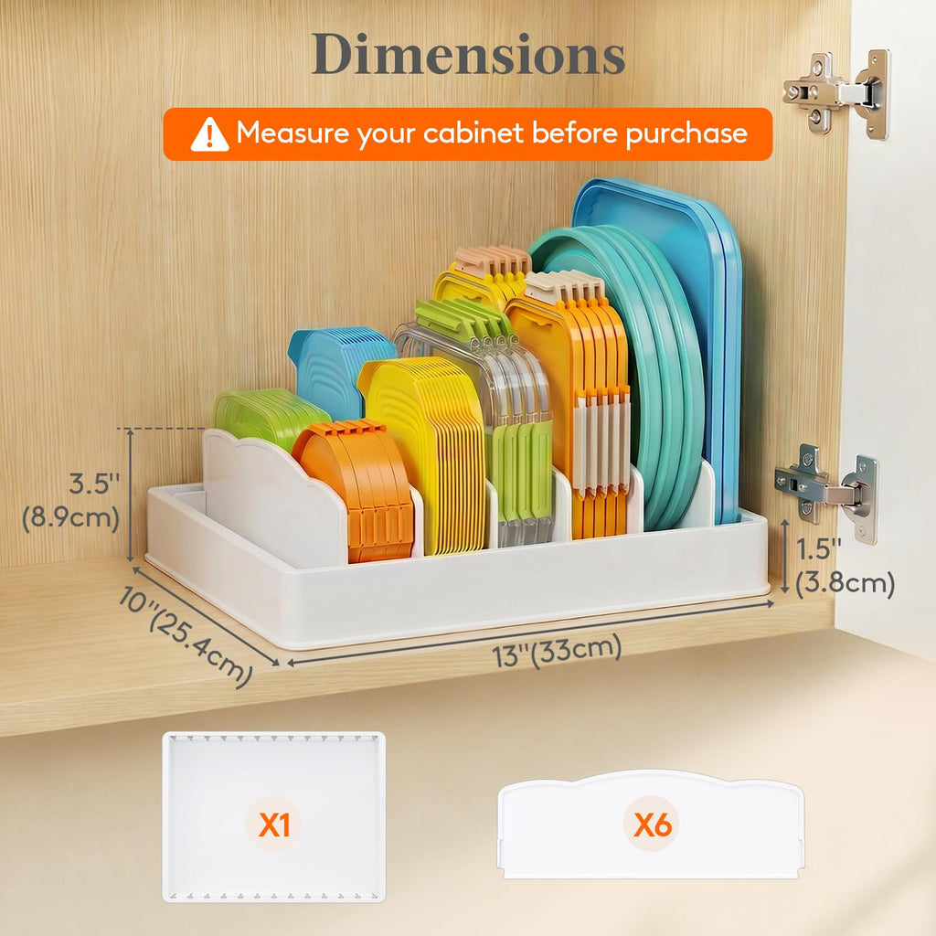 Kitchen Cabinet Organizer with 7 Sections Q74330