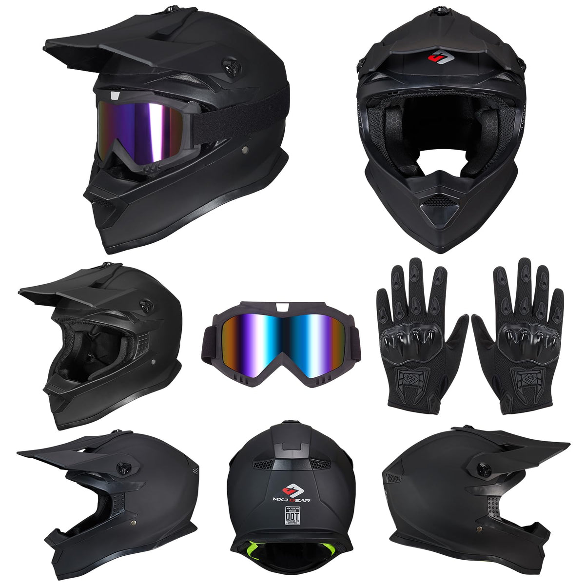 Youth Full Face Motocross Helmets Set O8031