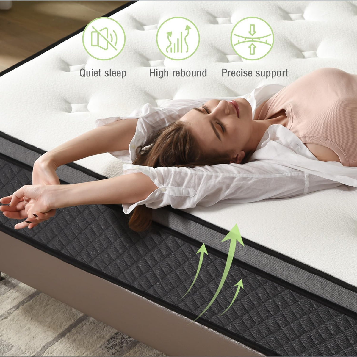 Full Size 12 Inch Hybrid Gel Memory Foam Mattress E979