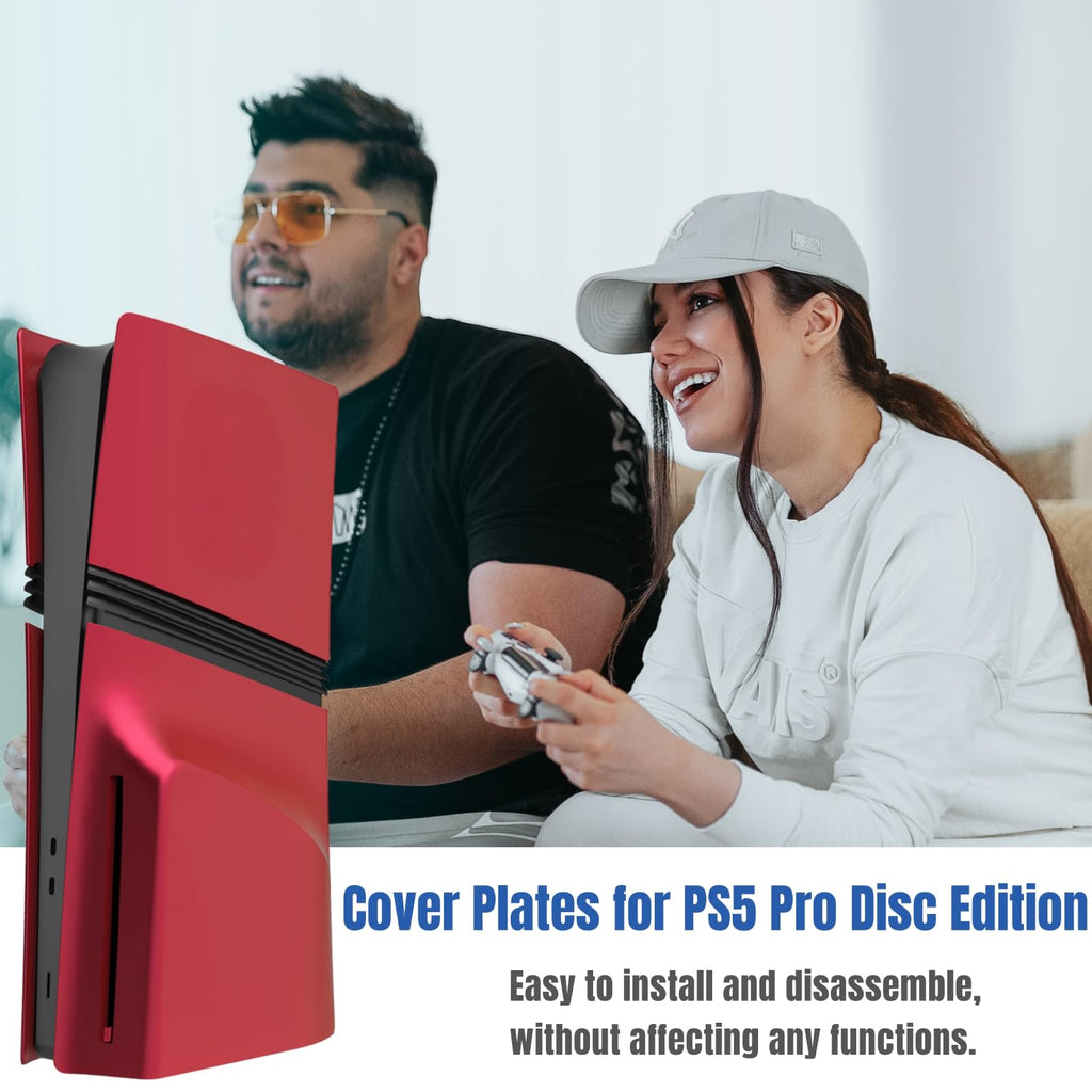 Red PS5 Pro Console Cover Plates F7923