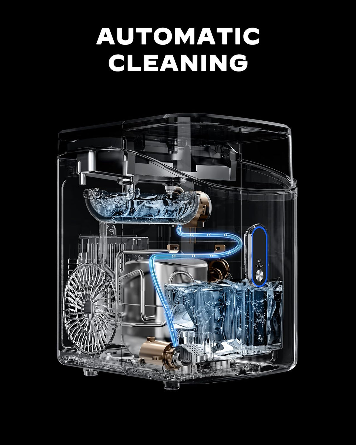 Nugget Pebble Ice Maker Countertop with Self-Cleaning R5431