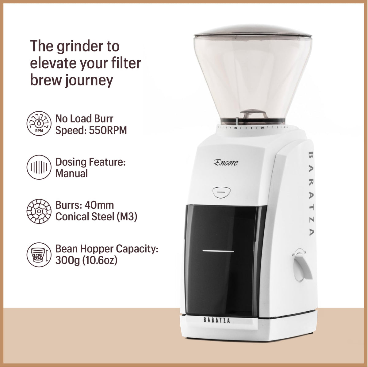 White Coffee Grinder P696