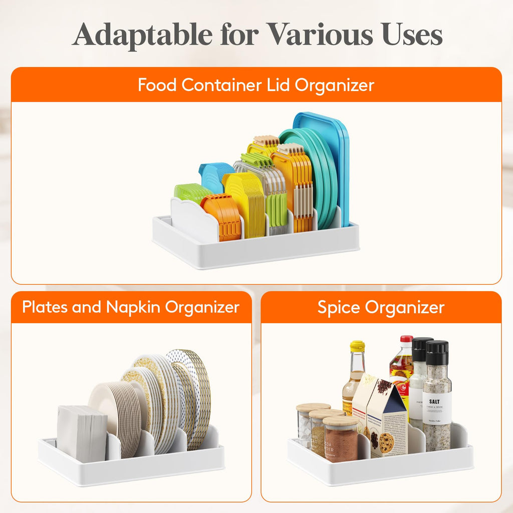 Kitchen Cabinet Organizer with 7 Sections Q74330