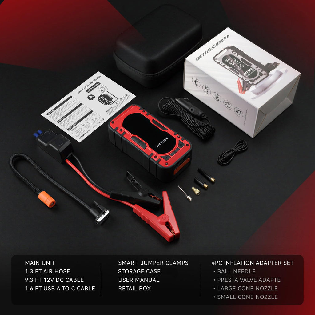 12V Portable Car Jump Starter with Air Compressor Q950