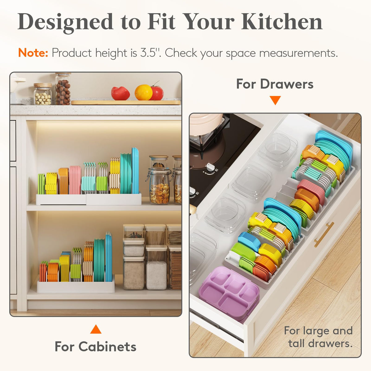 Kitchen Cabinet Organizer with 7 Sections Q74330