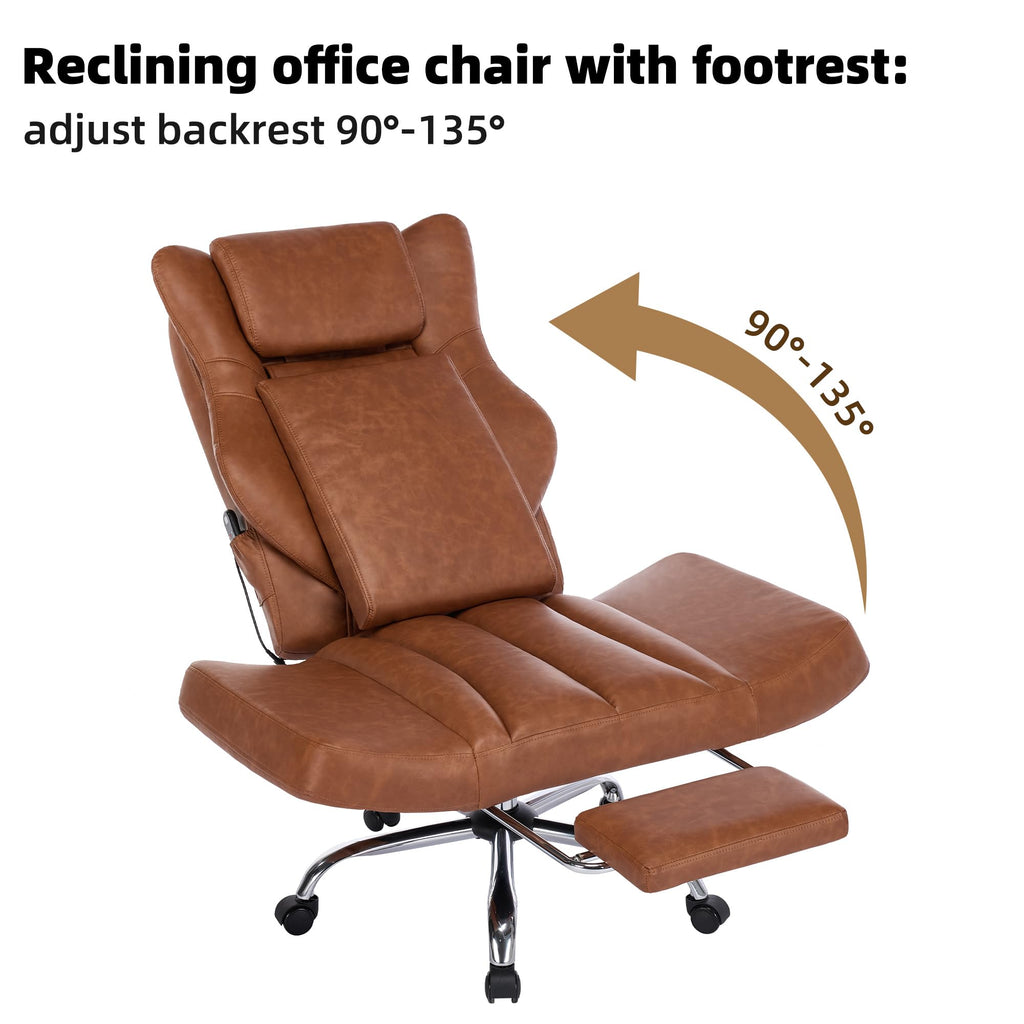 Brown Faux Leather Massage Office Chair L69600