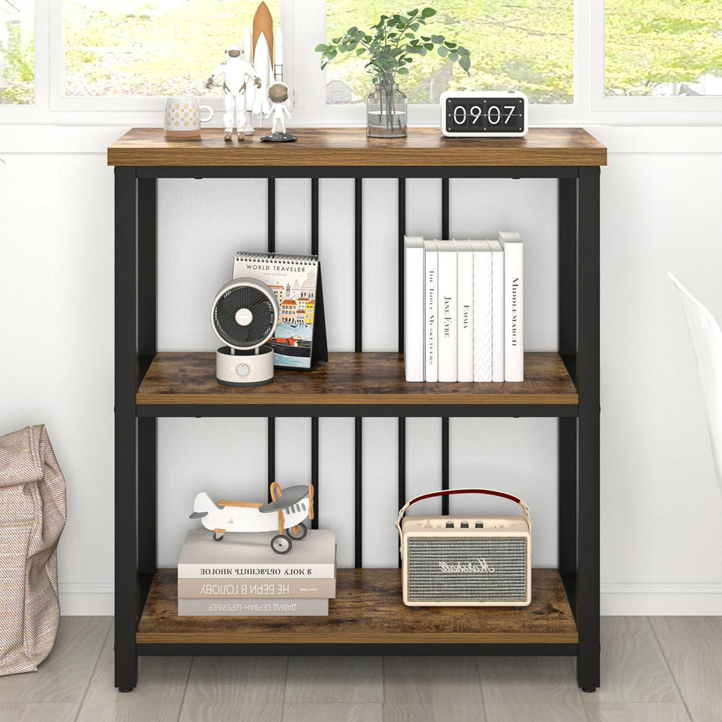 3 Tier Wood and Metal Bookshelf X3734