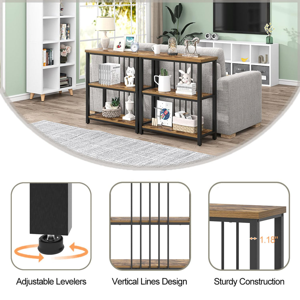 3 Tier Wood and Metal Bookshelf X3734