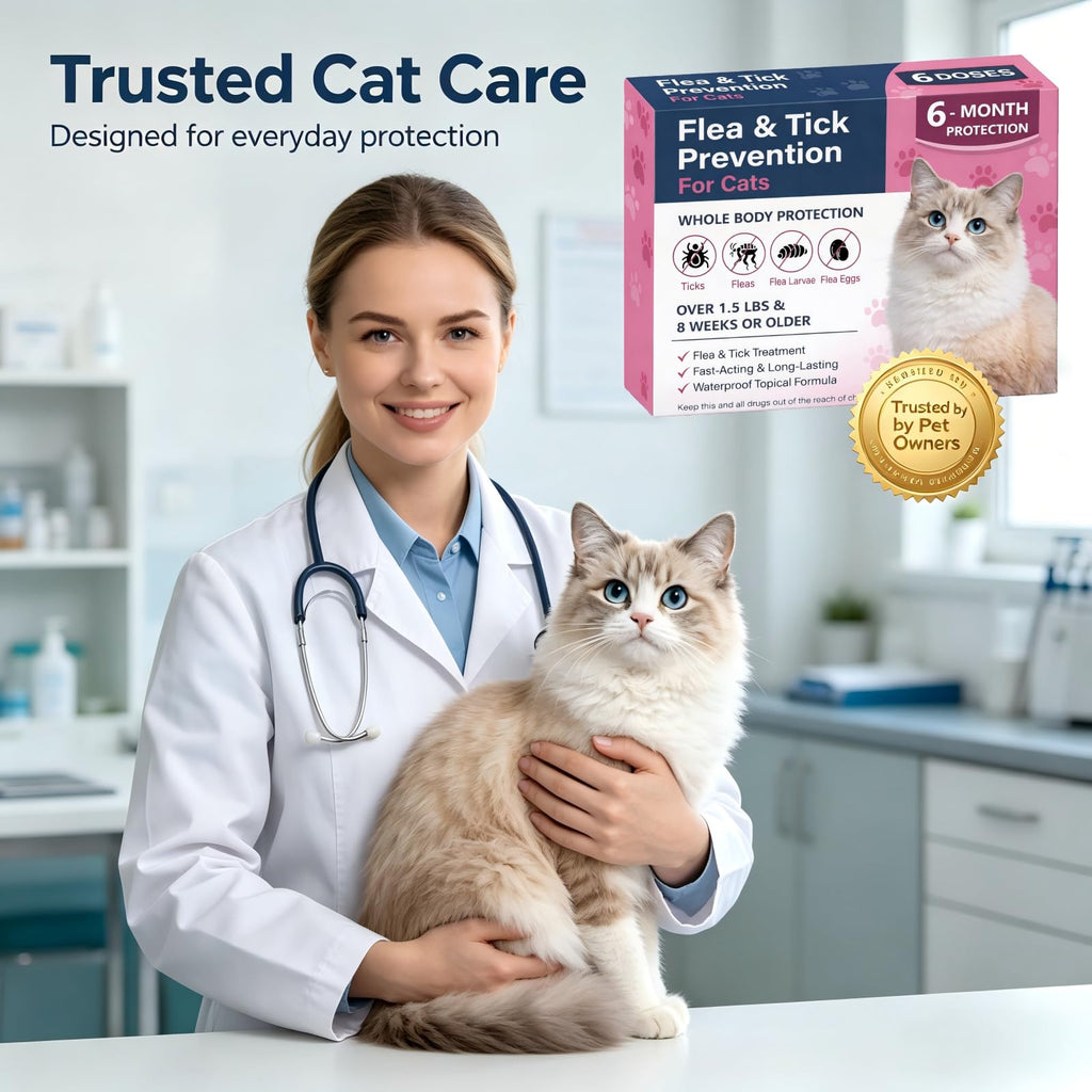 Topical Flea & Tick Cat Dewormer 6 Doses L502600