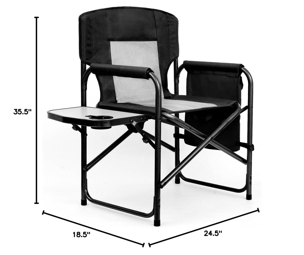 Camping Chairs, Folding Chairs for Outside, Directors Chairs Foldable Adults Heavy Duty, Support to 450LBS R10233