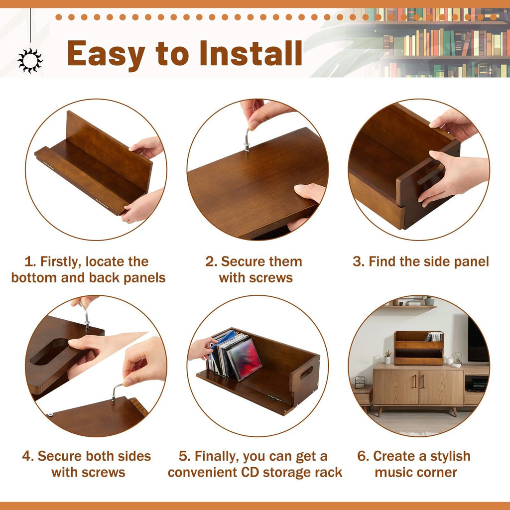 2 Set Wooden CD Storage Box Q8255