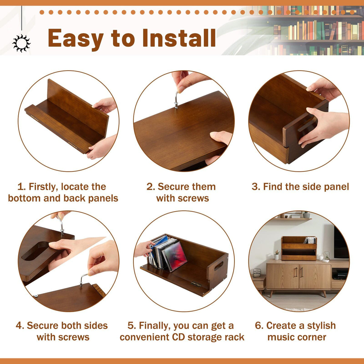 2 Set Wooden CD Storage Box Q8255