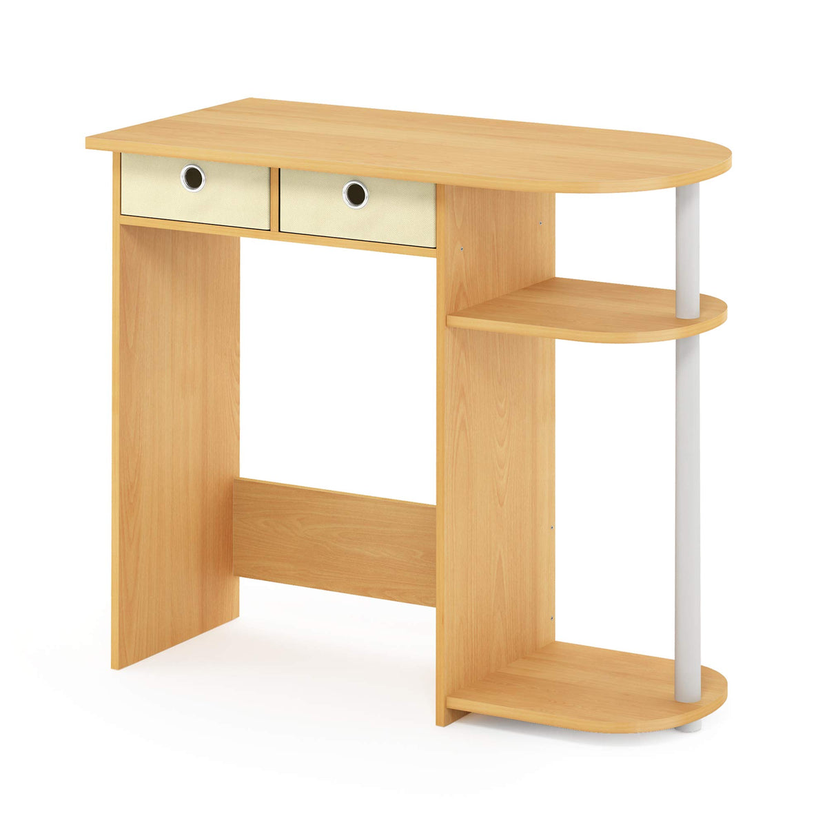 32-Inch Oak Entryway Table with 2 Fabric Drawers I499823