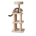 Beige Multi-Level Cat Tree Tower with Scratching Posts E40277