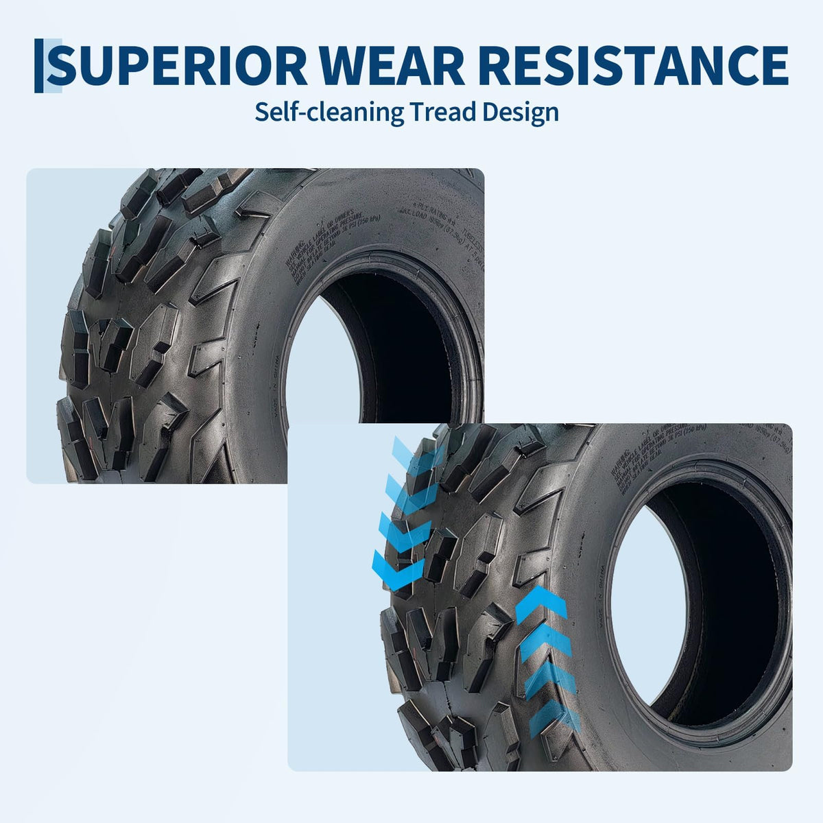 20x7-8 4 Ply Tubeless ATV UTV Tires Set of 2 V3413