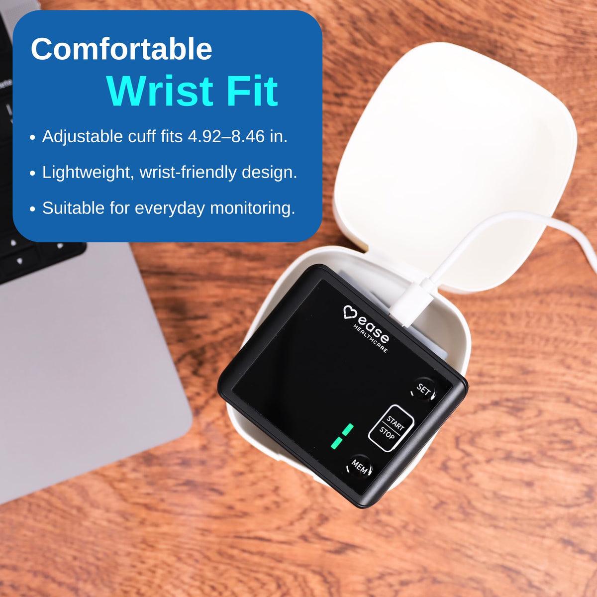 Rechargeable Wrist Blood Pressure Monitor with LED Display B522