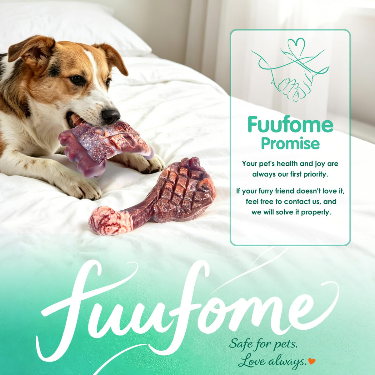 Tough Dog Chew Toys, 2 Pack Hard Nylon Bone N202258