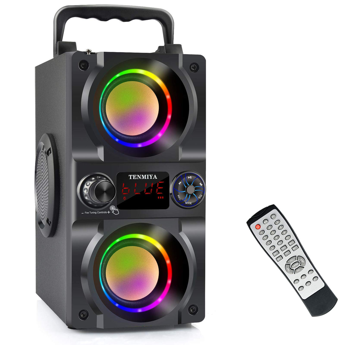 40W Portable Bluetooth Speaker with Lights and FM Radio A1450