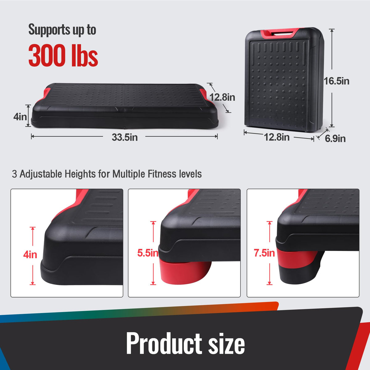 33.5" Foldable Aerobic Step Platform M3831