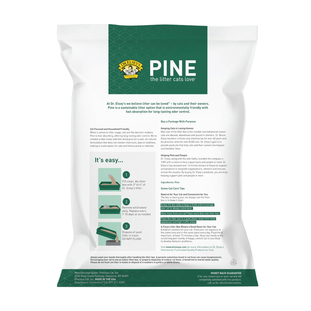 All-Natural Kiln-Dried Pine Cat Litter 40 lb. Bag L160