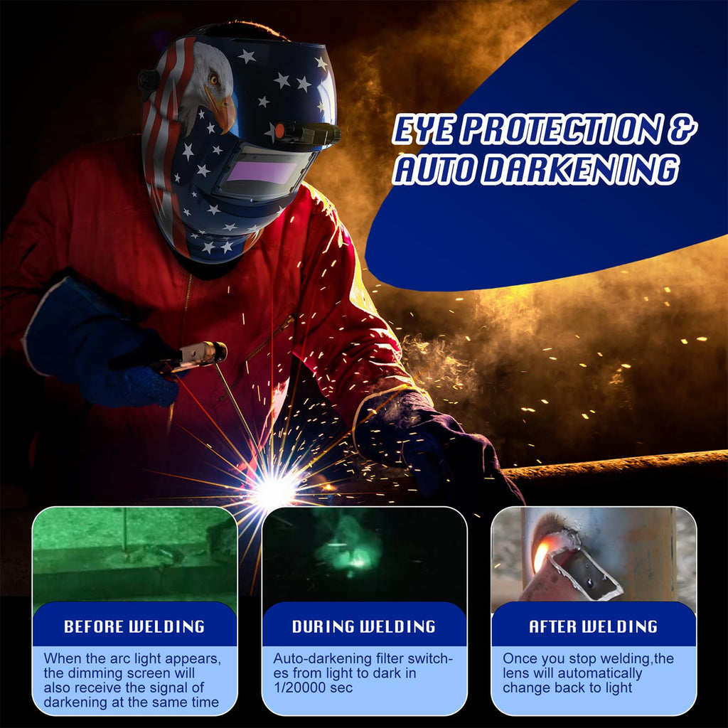Auto Darkening Welding Helmet with LED Light Z63971