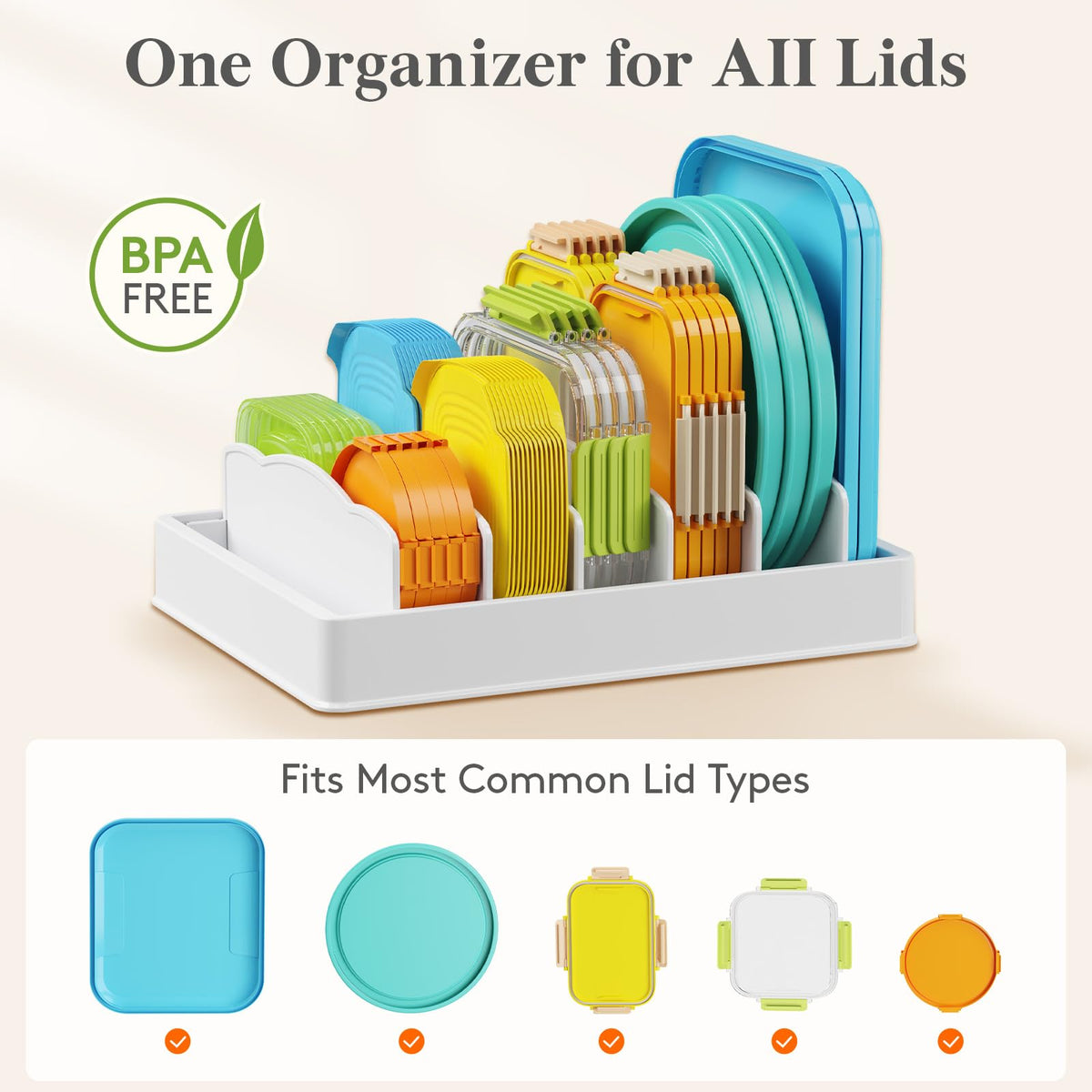 Kitchen Cabinet Organizer with 7 Sections Q74330