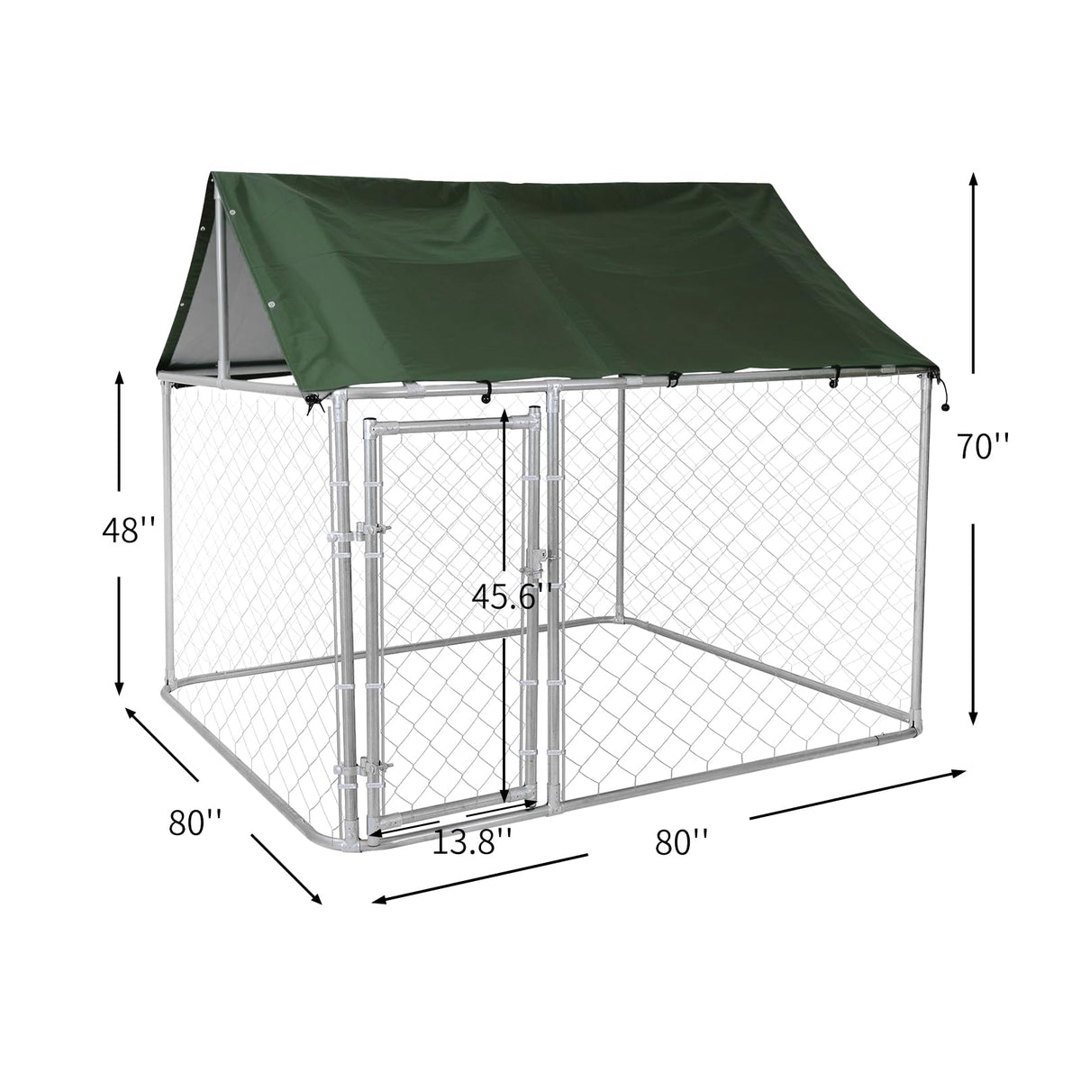 80"x80"x70" Outdoor Dog Kennel X71578