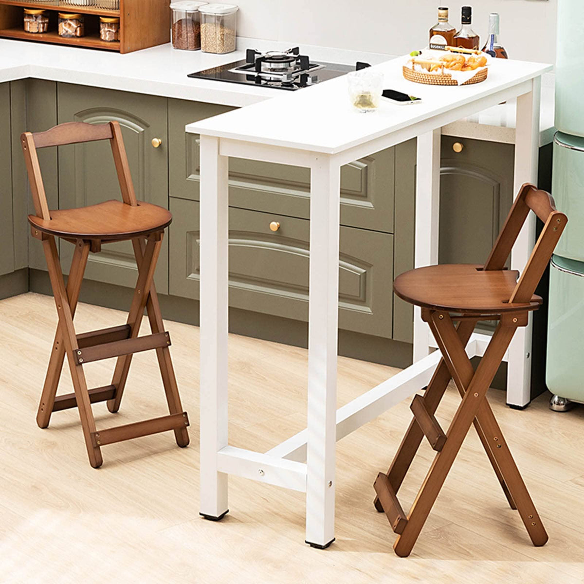 Folding Bar Stool Bamboo Kitchen Stools Y4832
