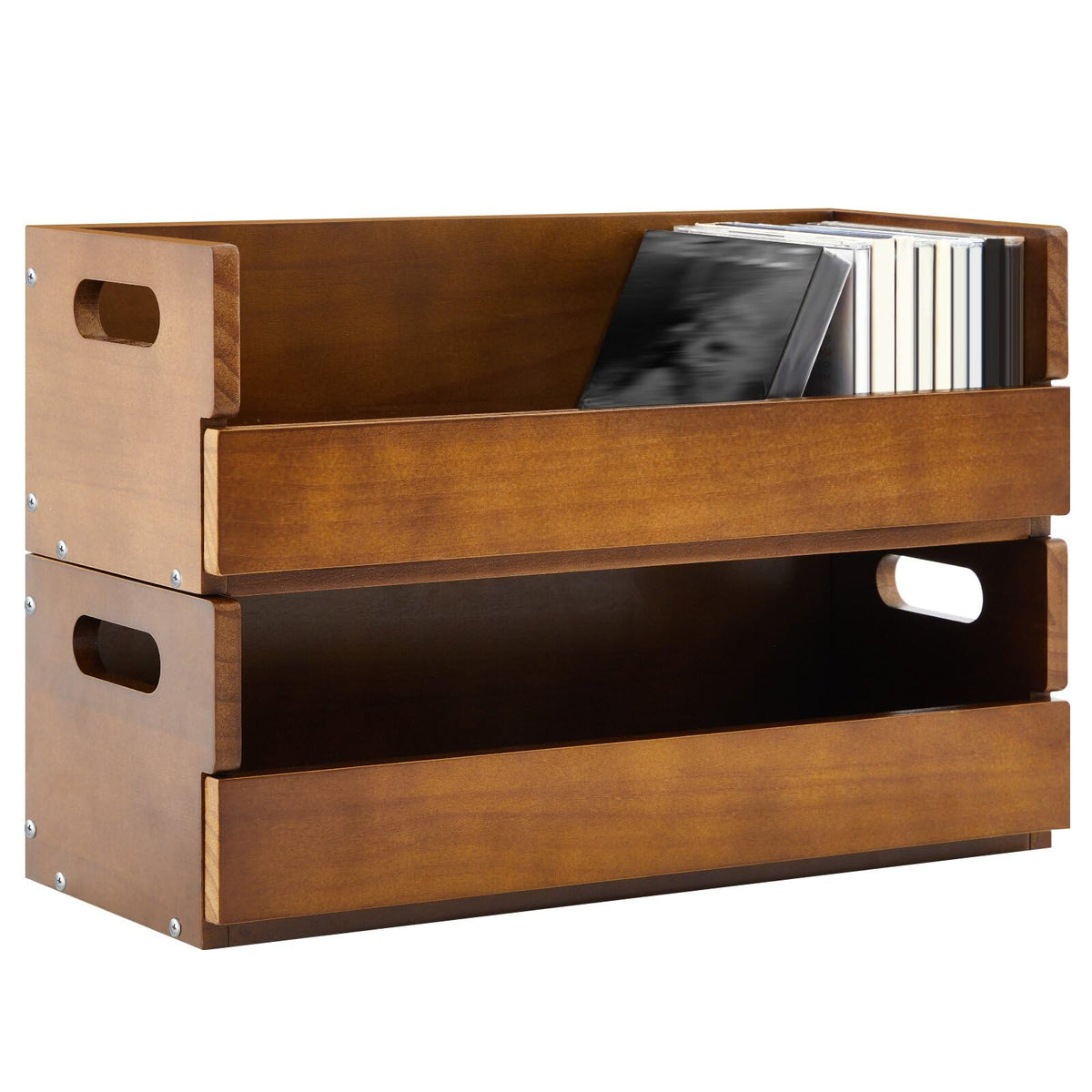 2 Set Wooden CD Storage Box Q8255
