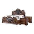 Wood 3-Piece California King Bedroom Set with Marble Top Nightstand Z390220