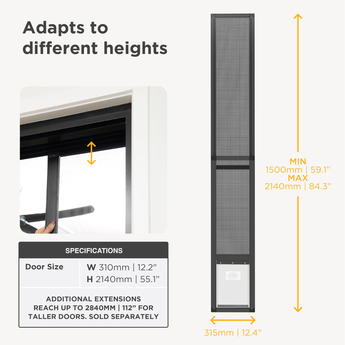 Dog & Cat Door for Sliding Glass Door Y967