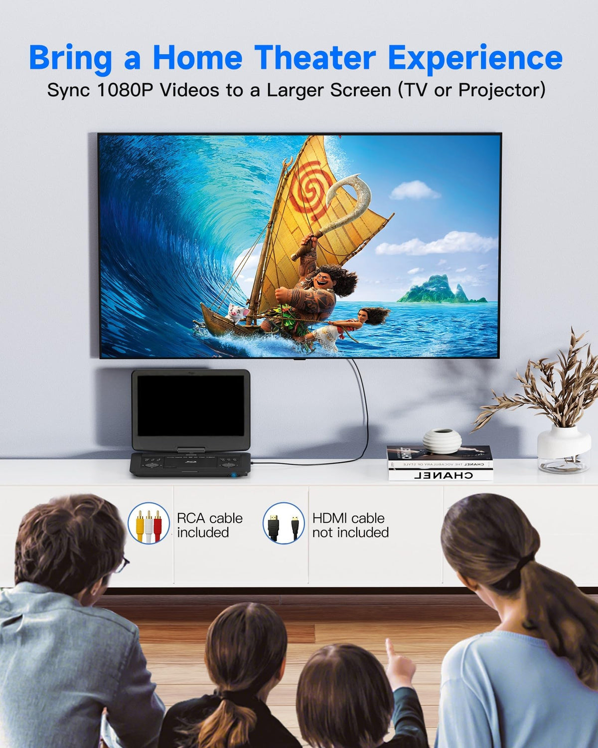16.9" Portable Blu Ray Player with 14.1" 1080P Swivel Screen I51373