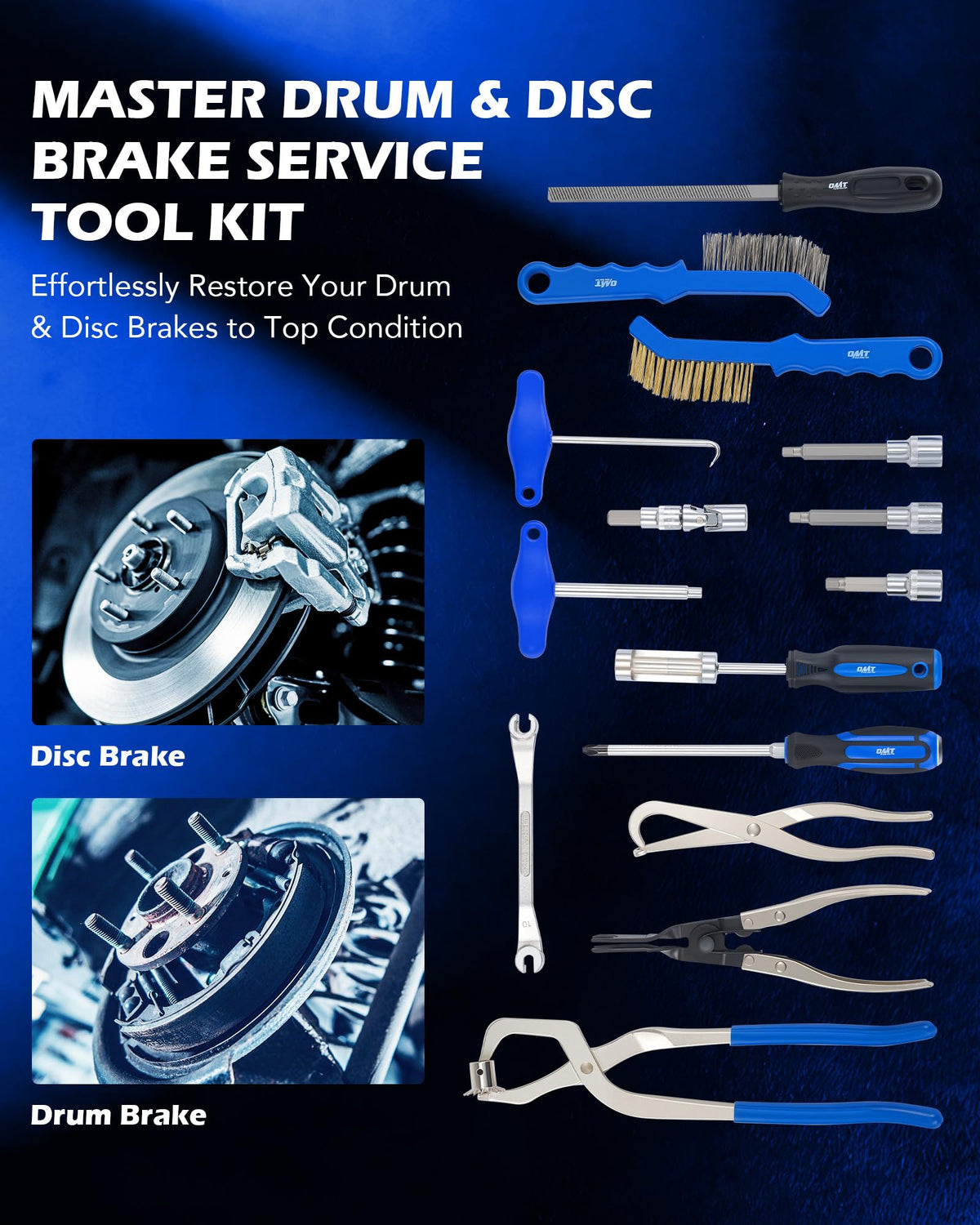15-Piece Drum & Disc Brake Tool Kit U649725
